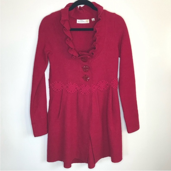 Anthropologie Charlie & Robin Wool Sweater Coat XS - Picture 3 of 8